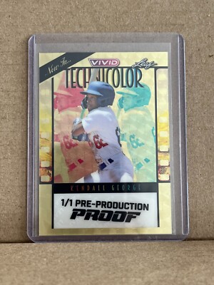 Kendall George 2024 Leaf Baseball 1/1 Pre Production Proof