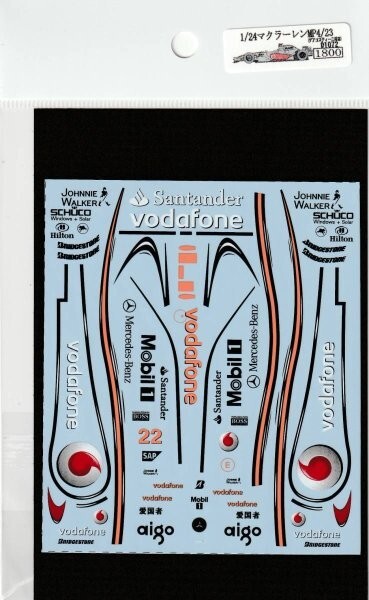 Decals for 1/24 McLaren MP4/23 decal [D1072] Museum Collection