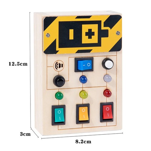 Board Sensory Toys Wooden with LED Light Switch Control Board Children Games Hot - Picture 32 of 33