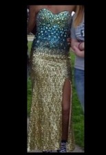La Femme Jeweled Formal Prom Dress Size 0