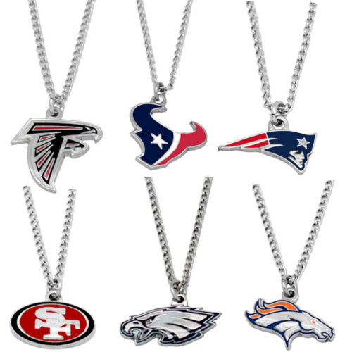 For Fans Gifts Football-logo Necklace charm pendant -NFL PICK YOUR TEAM Sports - Afbeelding 1 van 61