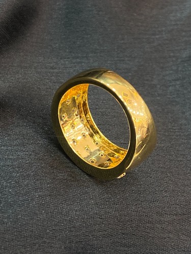Classy 1,10 Cts Rotondo Brillante Diamante Unisex Nozze Band Anello In 14K Oro - Foto 13 di 13