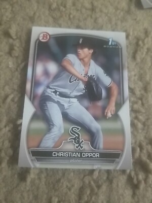 CHRISTIAN OPPOR 2023 BOWMAN DRAFT CARD BD-82 WHITE SOX (FIRST PROSPECT BASE)