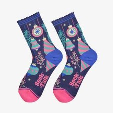 Sock Talk Ankle Socks - Various Patterns - Christmas, floral, clouds, metallic