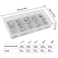 Fishing Crimp Sleeves Kit Single Barrel 250pcs/box for Fishing Line Rope Leader