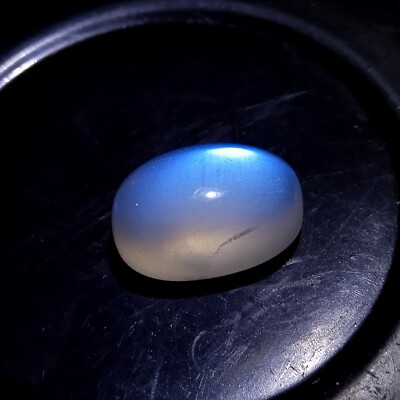 12.5 Ct Natural Top Quality  Blue Sheen Rainbow Moonstone Oval Cabochon Gemstone