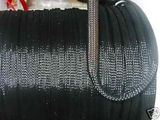 1/4 EXPANDABLE SLEEVING 100ft BLACK = PET FLEXO - made in usa