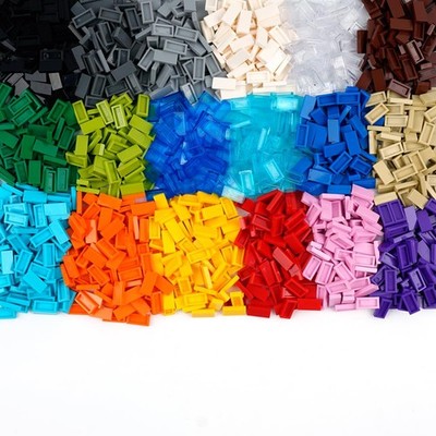 Tiles 1x2 Flat Bricks Accessories, 1000pcs Classic Building Block Parts