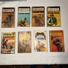 Oliver Strange sudden Vintage Paperback Lot (8)Western Novels Mixed  Bundle