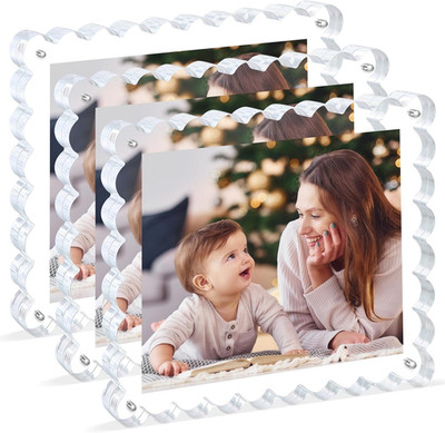 3-Pack 8x10 Scalloped Acrylic Photo Frames - Modern Gift Set | eBay