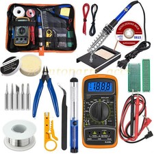 60W Electric Soldering Iron Welding Gun Tool Kit Solder Wire Desoldering Pump US