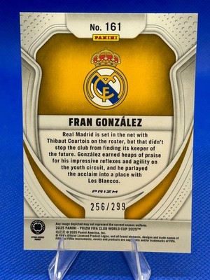 2025 Prizm FIFA Club World Cup Fran Gonzalez #161 Pink Seismic