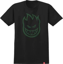 SPITFIRE BIGHEAD SS TSHIRT MEDIUM BLK/GRN