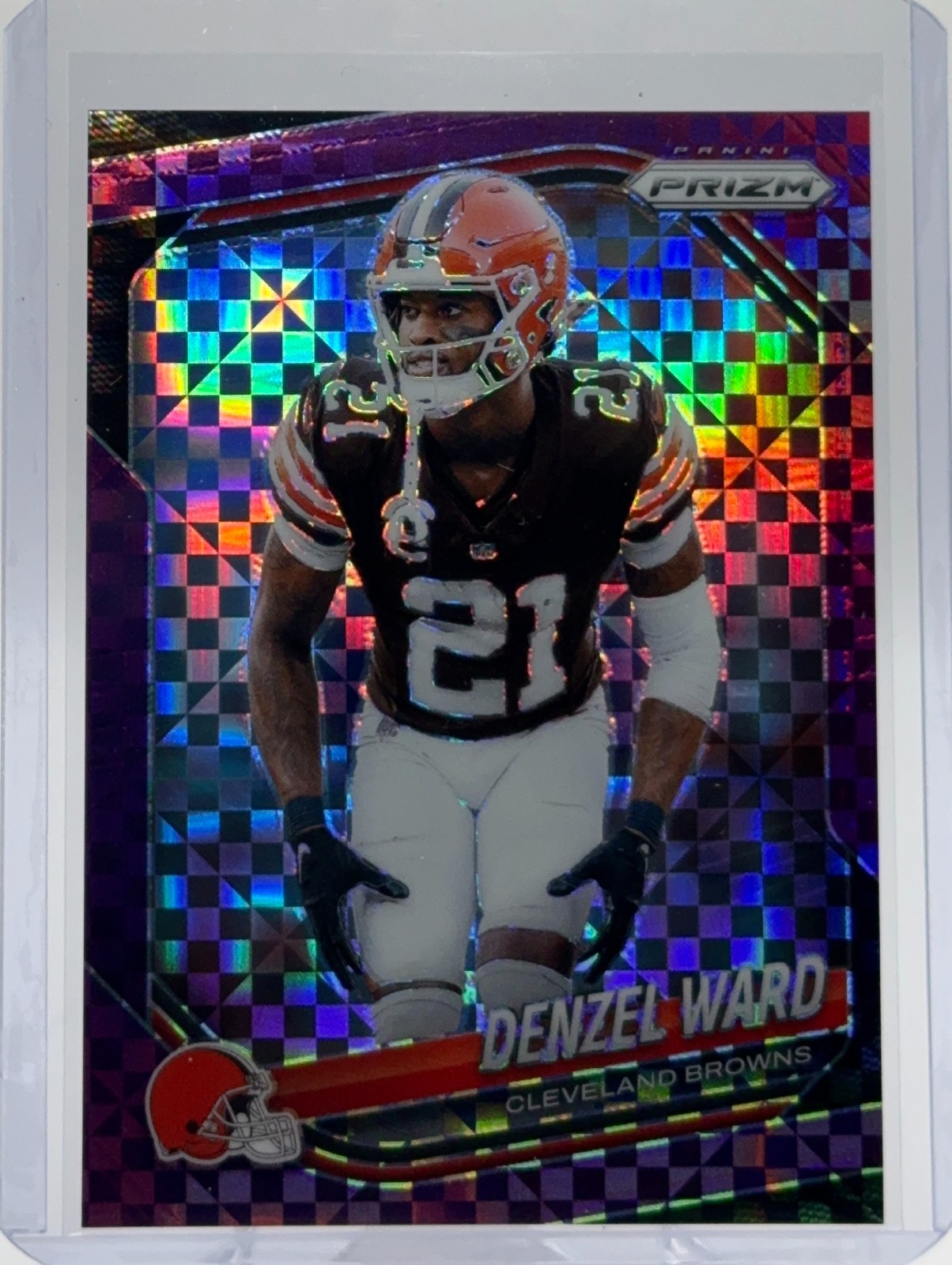 2025 Panini Prizm - Denzel Ward Purple Power Prizm /49 Cleveland Browns