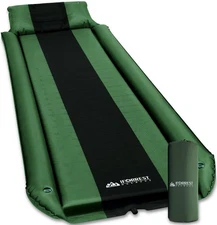 Camping Pad with Armrest & Pillow - Self-Inflating Air Mattress - Rollover Pr...