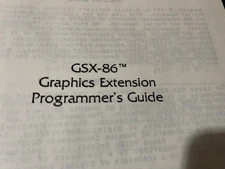 GSX-86 Graphics Ext Programmers Guide NEC APC RARE VINTAGE by Digital Research