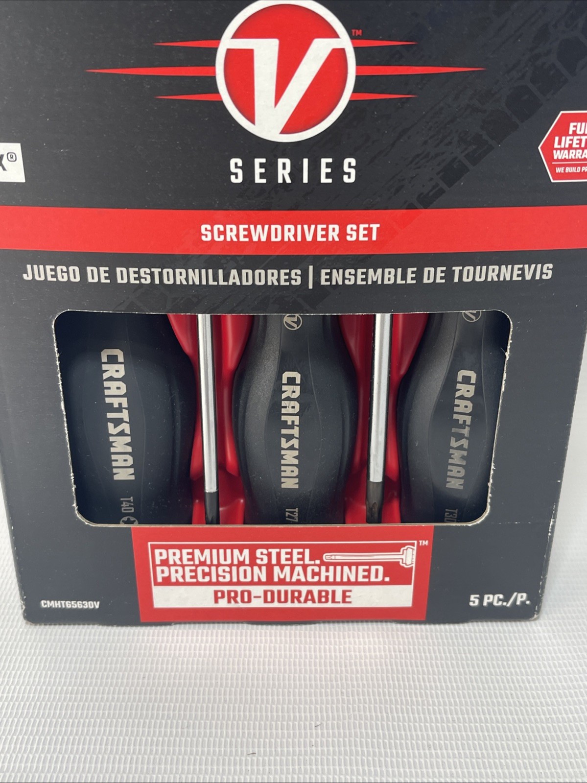 CRAFTSMAN V-SERIES Torx Screwdriver, 5 Piece (CMHT65630V) Brand New