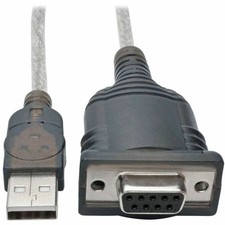Tripp Lite 18in USB to Null Modem Serial FTDI Adapter Cable with COM Retention
