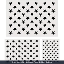 Koogel 50-Star American Flag Stencil Set, 3 Sizes Reusable Easy-to-Use Star Te