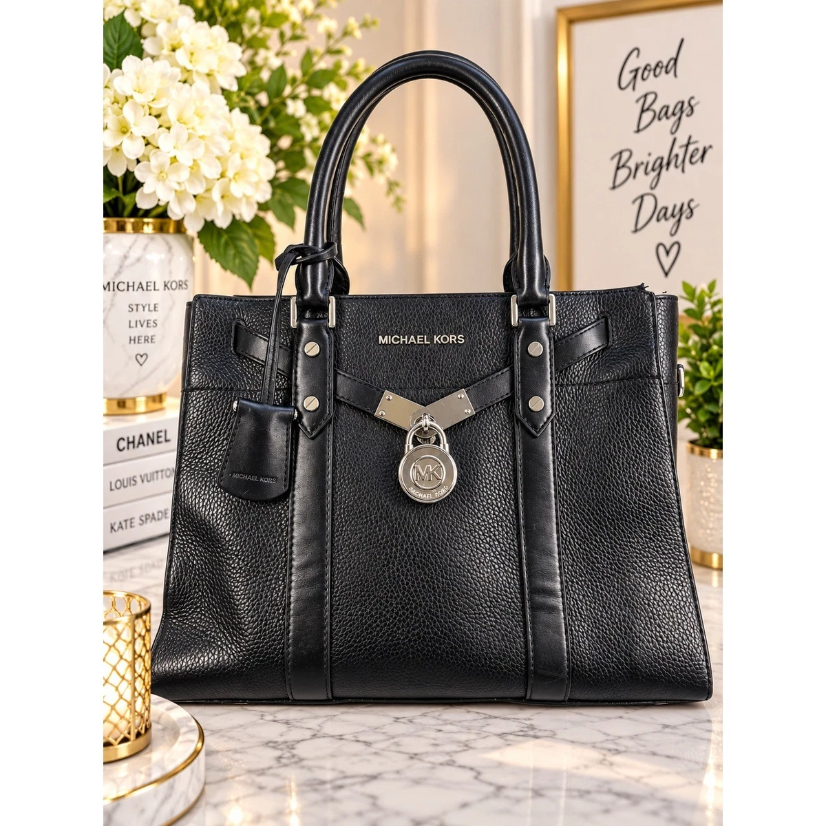 MICHAEL KORS ハンドバッグ モノグラム ブラック　ハミルトン Michael Kors Hamilton Black Bags & Handbags for Women for sale | eBay