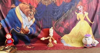 Disney Store Beauty & The Beast Lumiere,Cogsworth,Mrs Pots READ