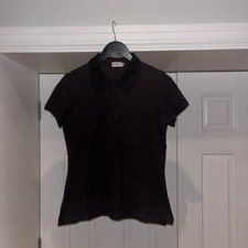 Moncler Top Size Medium Black Satin Collar Very Good Condition!