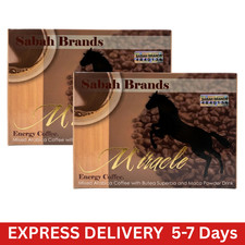 Miracle Sabah Coffee 3 in 1 Arabica Maca Ginseng 2 Boxes 40 Sachets