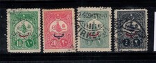 Turquie 1908 Mi. 150-153 Oblitéré 80% surimprimé Blason