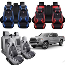 For Toyota Tacoma Car Seat Cover Full Set Leather 5-seats Protector Pillows For Toyota Tacoma Car Seat Cover Full Set Leather 5-seats Protector Pillows