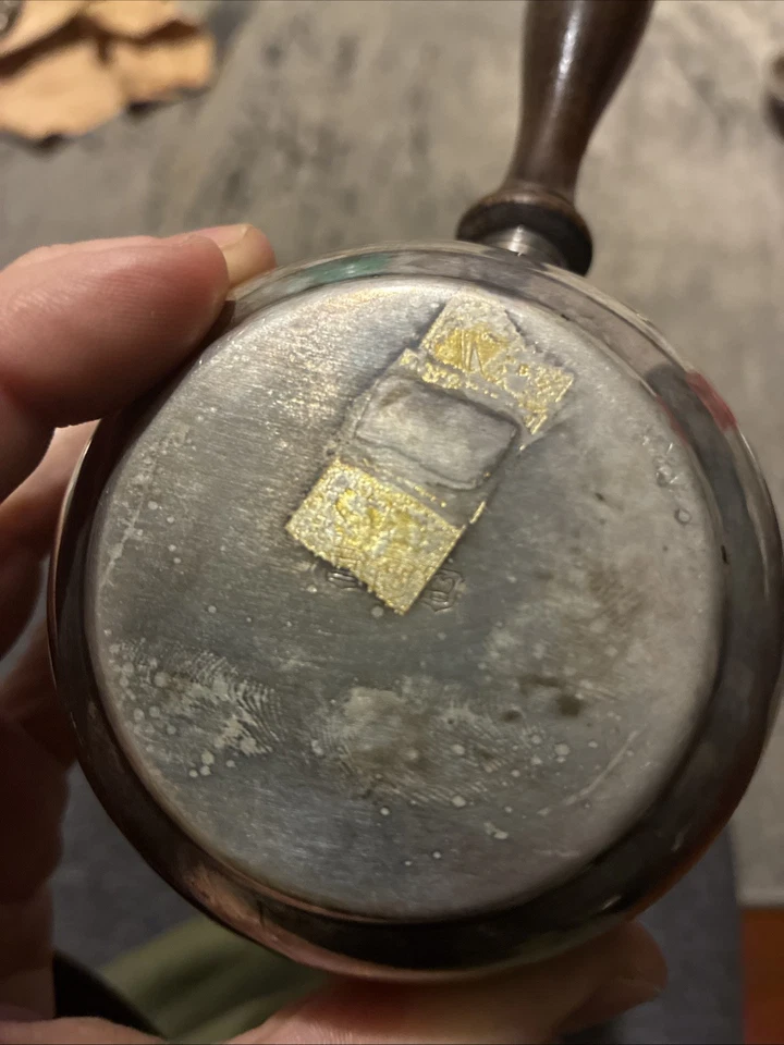 Calentador de brandy vintage Walker & Hall Sheffield placa de plata - sello de corona Foto 4 de 4