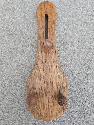 Vintage Solid Oak Plate Hanger Wall Display w/notch for Hanging & Adjustable NEW - Picture 1 of 6