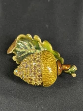 Jay Strongwater Estee Lauder 2002 Glistening Acorn Solid Perfume Pleasures # 2