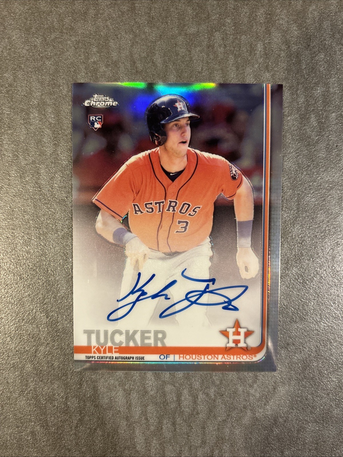 Kyle Tucker 2019 Topps Chrome Refractor Rookie RC Auto /499 Astros #RA-KT