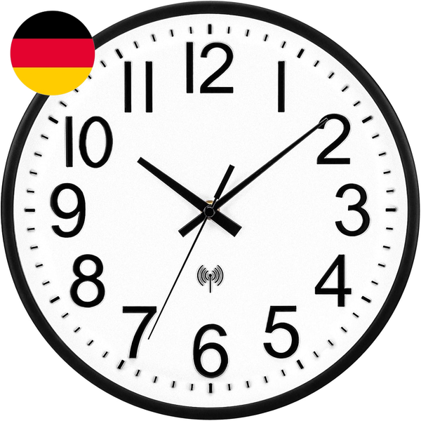 Funkuhr Wand Funkuhr Wanduhr Lautlos Ohne TickgeräUsche Funkwanduhr GeräUschlos-image