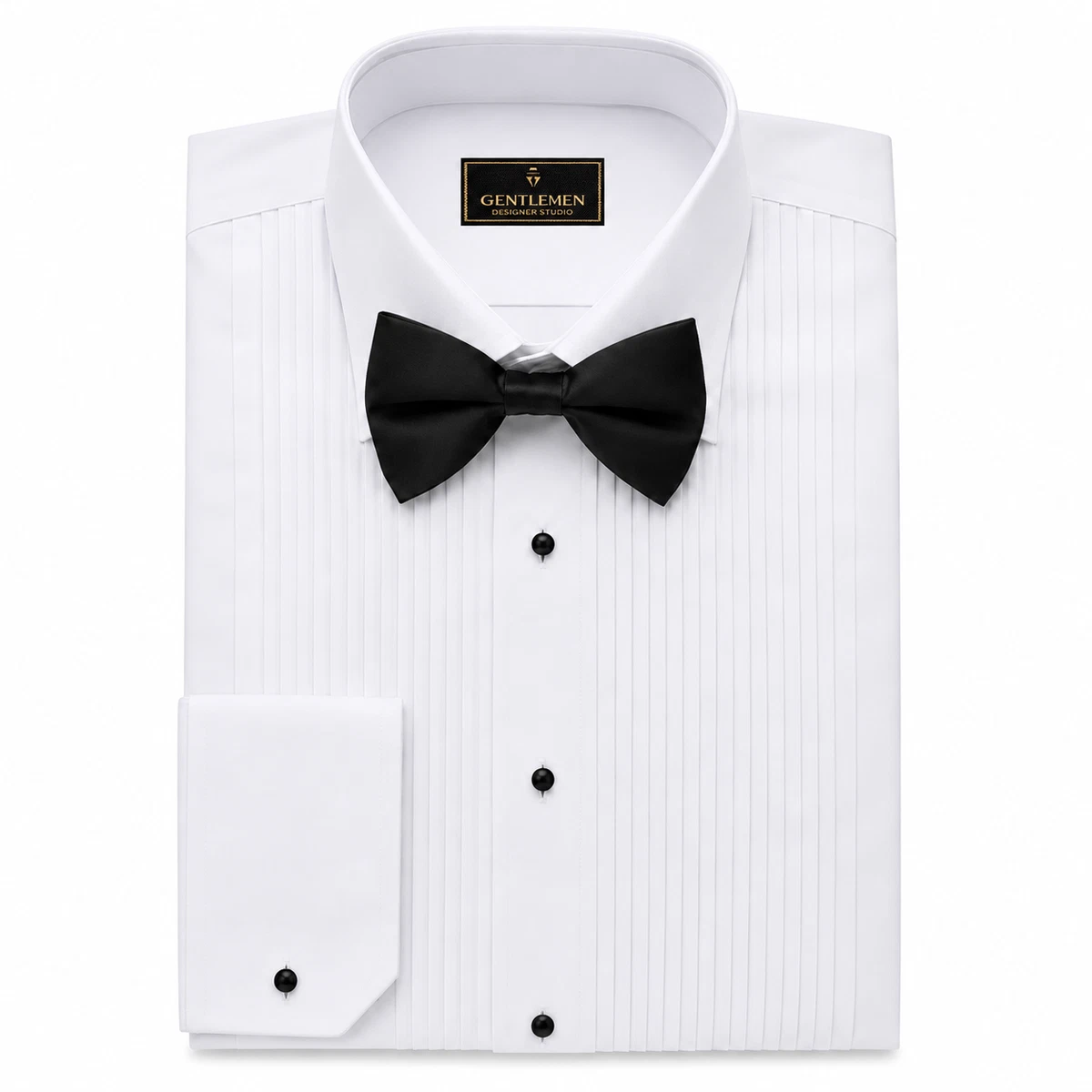 pleated front short sleeve dress shirt men white Pleated White Formal Shirt for Men