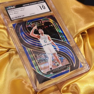 Jayson “JT” Tatum 2024-25 Panini Select #110 Blue Wave – CCG 10 Gem Mint 44/75