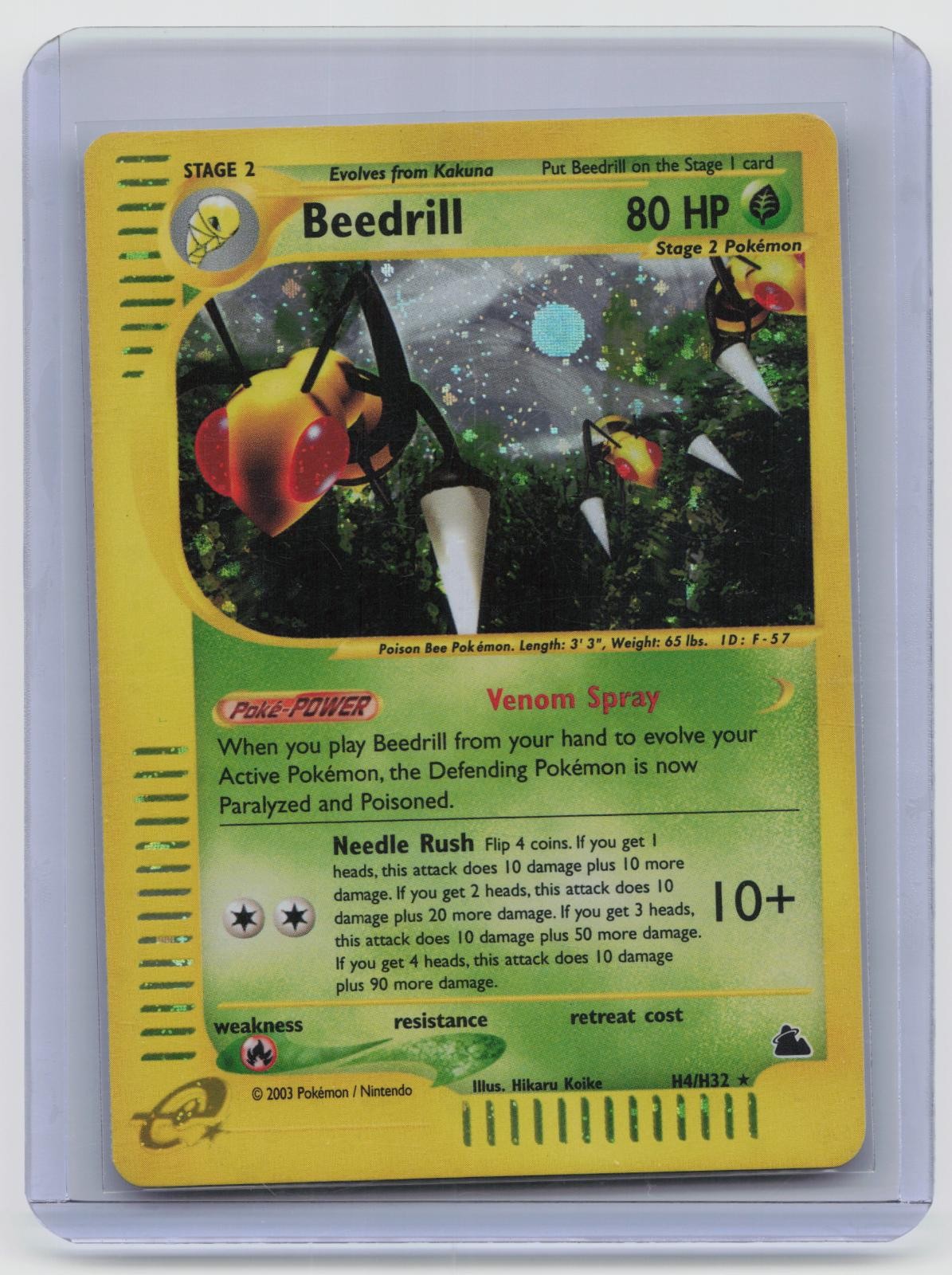Beedrill H04/H32 Holo Holo Rare Skyridge Pokemon Holo NM
