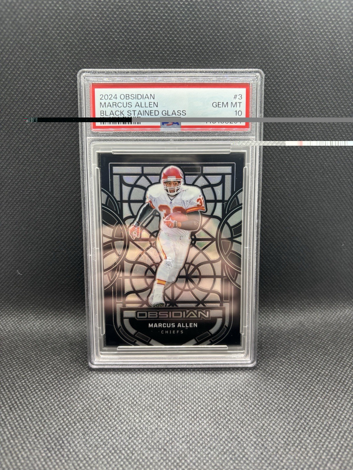 2024 Panini Obsidian Black Stained Glass SSP #3 Marcus Allen PSA 10 GEM MINT