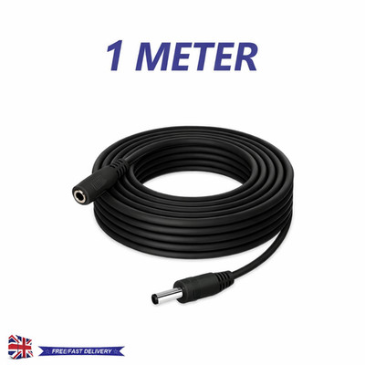1 m DC Netzteil Verlängerungskabel Kabel 12 V für CCTV Kamera/DVR/PSU Kabel UK