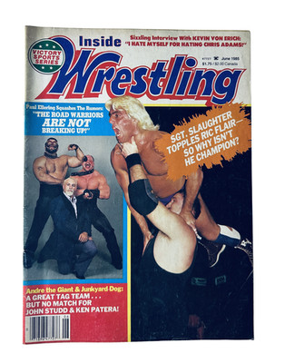 Inside Wrestling Magazine June 1985 Kevin Von Erich Sgt Slaughter Road Warriors