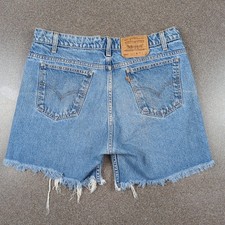 Vintage 90s Men's 35 Levi's 505 Orange Tab Cut Off Jean Shorts USA