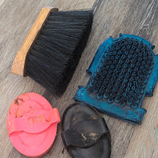 4-Piece Shoe Brush & Cleaner Set with Hand Brush and Foot Scrubber