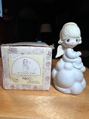 Precious Moments My Guardian Angel musical E5206 MIB plays Brahms Lullaby