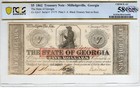 GA CR-5 1862 $5 Georgia Paper Money - PCGS-B Choice About Uncirculated 58 - PLUS — photo 1