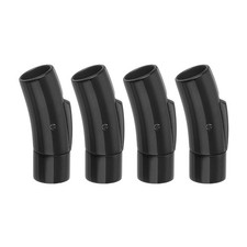 4Pcs 8mm Hole Column Clasps Leather Cord End Clasp Connectors Black 12mm