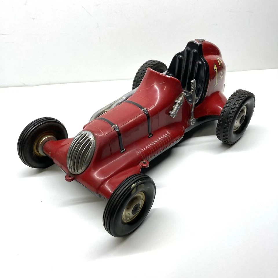 Vintage ROY COX #12 Red THIMBLE DROME CHAMPION TETHER TOY RACE CAR Made In USA - Image 2 of 4
