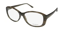 NEW VERA WANG LUXE TESS GLASSES MT BROWN WOMENS PLASTIC 53-15-140 FULL-RIM CAT