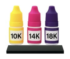   Gold Testing Kit 10k 14K 18K Acid Solutions with 2x2 Test Ston... FAST U