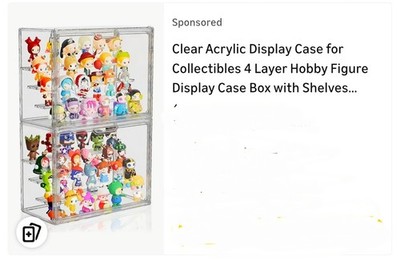 Display Case for Collectables Clear