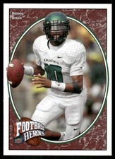 2008 Upper Deck Football Heroes #133 Dennis Dixon Rookie RC Oregon football card. rookie card picture